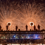 Spectacular Iron Flower Rain Dazzles at Luoyang's Temple Fair