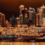 Stunning Night Views of Hongya Cave Illuminate Chongqing's Skyline video poster