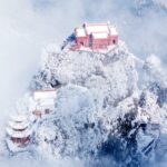 Tianzhu Mountain Transforms into Winter Wonderland after Fresh Snowfall