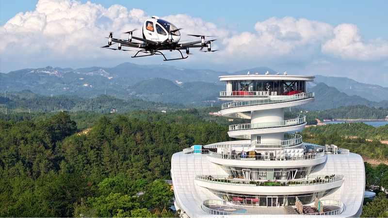 Tourists_Experience_Unmanned_eVTOL_Flights_Over_Tianding_Lake - Khabar Asia Tourists_Experience_Unmanned_eVTOL_Flights_Over_Tianding_Lake