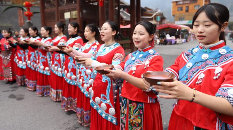 Tujia_People_in_Guizhou_Celebrate__Gan_Nian__Ahead_of_Spring_Festival
