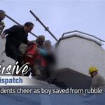 Turkish Residents Cheer as Boy Rescued from Earthquake Rubble video poster