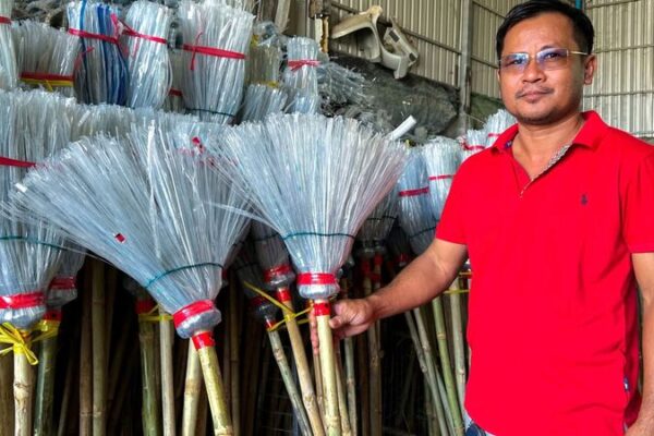 Turning Plastic Waste into Brooms: Cambodian Entrepreneur Sweeps Up Pollution