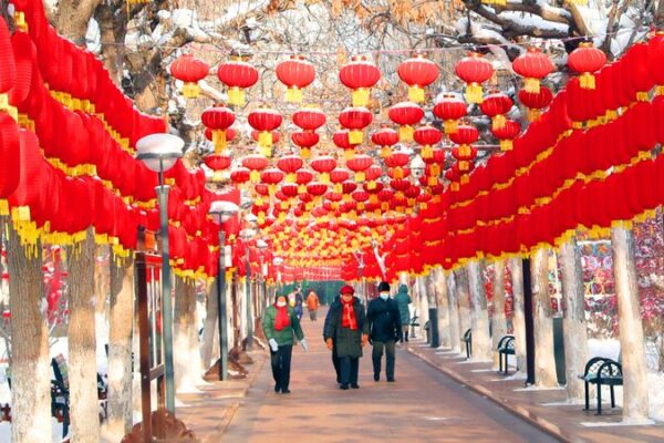 Urumqi’s People’s Park Shines with Red Lanterns as New Year Festivities Begin Urumqi's People's Park Shines with Red Lanterns as New Year Festivities Begin