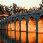 Winter Solstice Magic: Twilight Pierces Beijing's Seventeen Arch Bridge