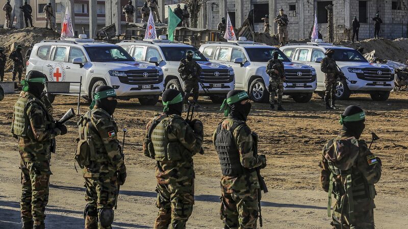 Hamas_Releases_Three_Israeli_Hostages_as_Second_Phase_of_Truce_Talks_Set_to_Begin - Khabar Asia Hamas_Releases_Three_Israeli_Hostages_as_Second_Phase_of_Truce_Talks_Set_to_Begin