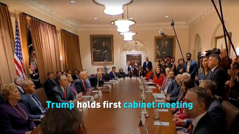 President_Trump_Holds_First_Cabinet_Meeting__Emphasizes_U_S__China_Relations video poster