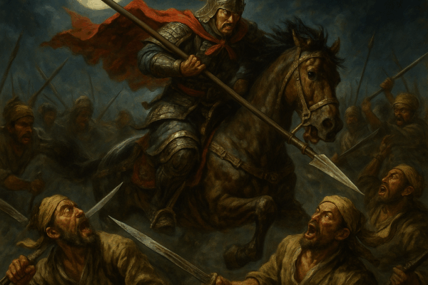 Chapter 11: Imperial Uncle Liu Saves Kong Rong at Beihai; Lü Bu Defeats Cao Cao at Puyang Taishi Cis Lone Midnight Charge