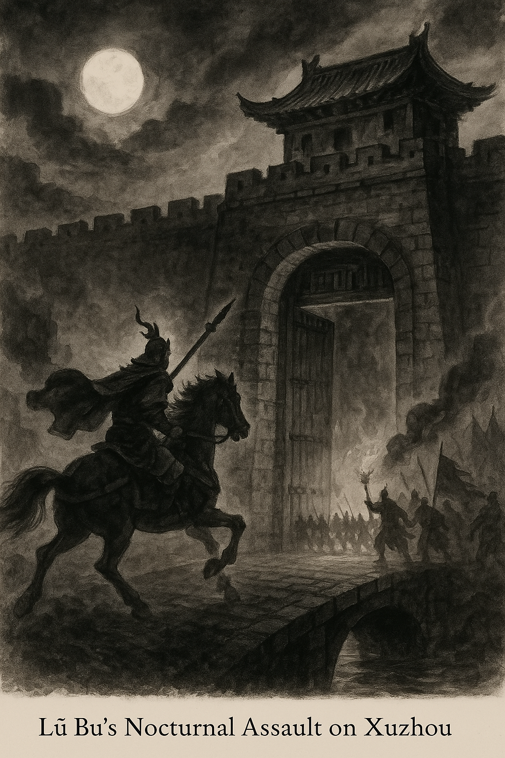 Lv Bus Nocturnal Assault on Xuzhou - Khabar Asia Lü Bu’s Nocturnal Assault on Xuzhou