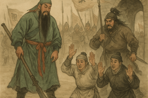 Chapter 22: Yuan and Cao Each Muster Cavalry and Infantry; Guan Yu and Zhang Fei Capture Generals Wang and Liu Guan Yu and Zhang Fei Apprehend the Enemy Generals