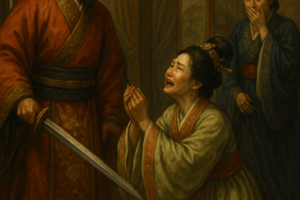 Chapter 24: The Traitor’s Atrocity—Murder of the Noble Consort; the Imperial Prince Routed Flees to Yuan Shao The Noble Consorts Final Plea