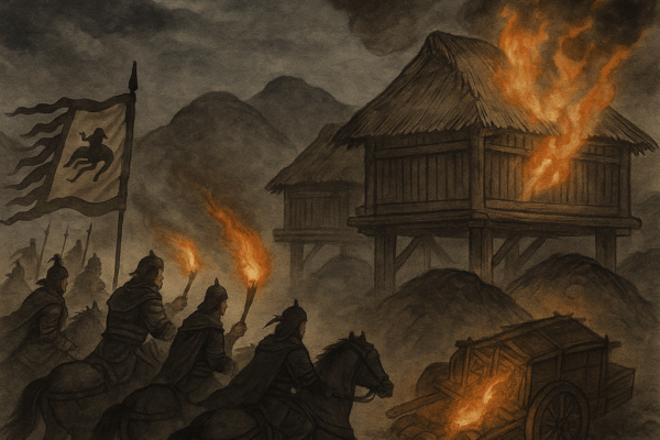 Chapter 30: Yuan Shao’s Initial Defeat at Guandu; Cao Mengde’s Raid on Wuchao to Burn the Enemy’s Grain Night Raid on Wuchao Granaries
