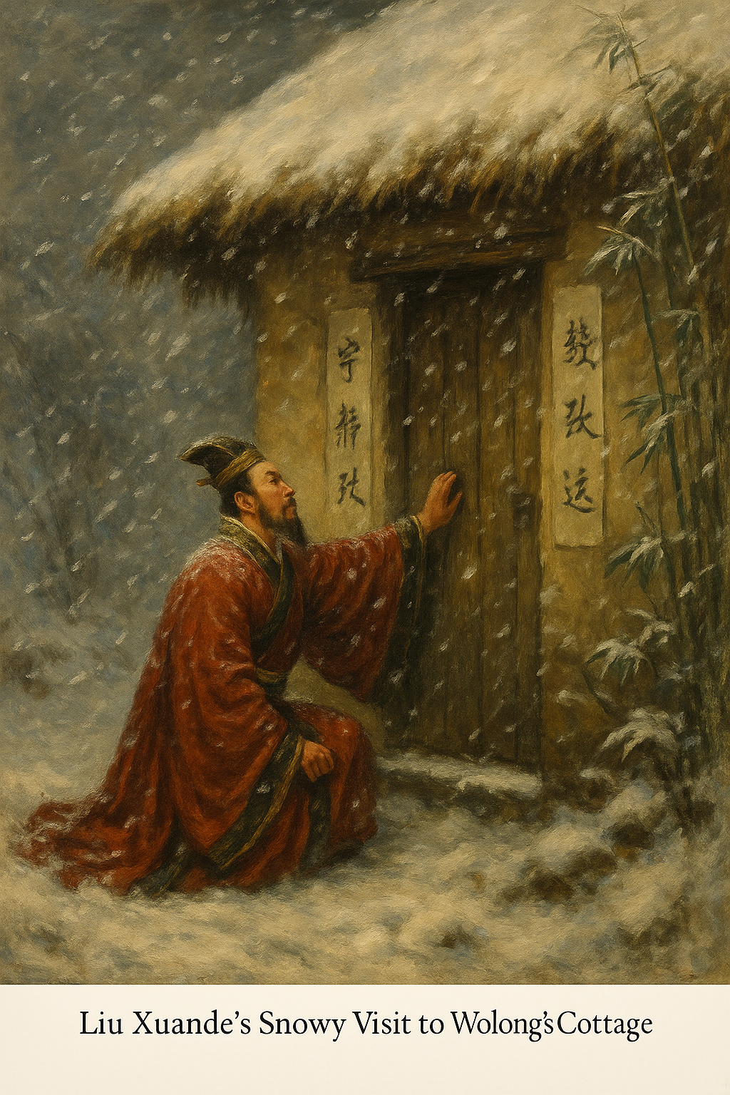 Liu Xuandes Snowy Visit to Wolongs Cottage - Khabar Asia Liu Xuandes Snowy Visit to Wolongs Cottage