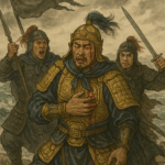 Cao Cao Reciting Poetry on the Yangtze While Inspecting His Naval Forces - Khabar Asia Cao Cao Reciting Poetry on the Yangtze While Inspecting His Naval Forces