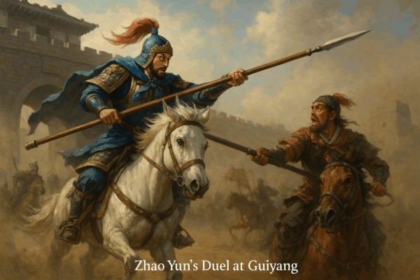 Chapter 52: Zhuge Liang’s Clever Refusal of Lu Su; Zhao Yun’s Stratagem at Guiyang Zhao Yuns Duel at Guiyang
