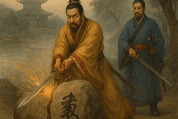 Chapter 54: Lady Wu at the Buddhist Temple Sees the Groom; Lord Liu’s Bridal Chamber Continues the Match The Stone of Resentment