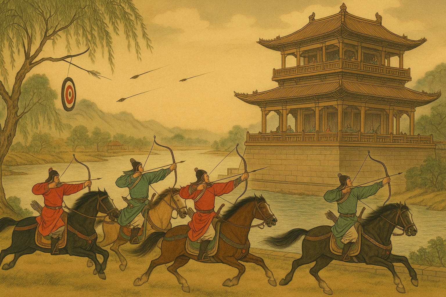 Archers at the Copper Sparrow Terrace