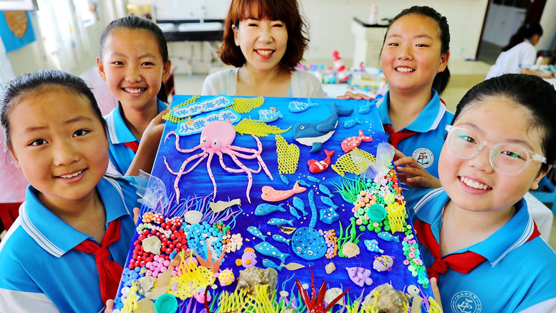 Students_Craft_Ocean_Art_from_Recycled_Materials_to_Promote_Marine_Conservation - Khabar Asia Students_Craft_Ocean_Art_from_Recycled_Materials_to_Promote_Marine_Conservation