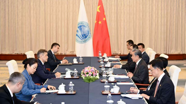 Wang Yi, SCO Chief Discuss Regional Cooperation in Tianjin Wang_Yi__SCO_Chief_Discuss_Regional_Cooperation_in_Tianjin