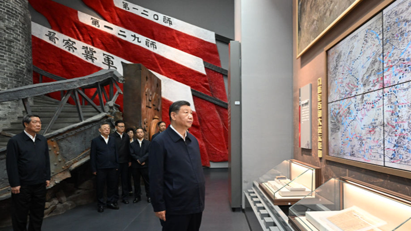 Xi_Honors_WWII_Martyrs_in_Shanxi_Tribute