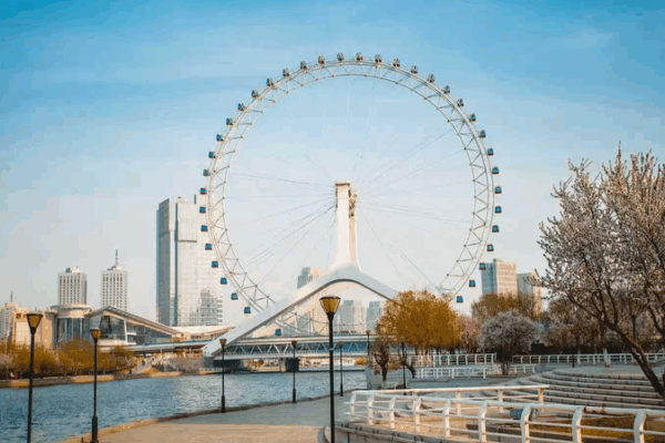 FV110MU8YKNY8ZS613OM - Khabar Asia Tianjin Eye Live: Glimpsing the Future SCO Summit Host City’s Skyline video poster