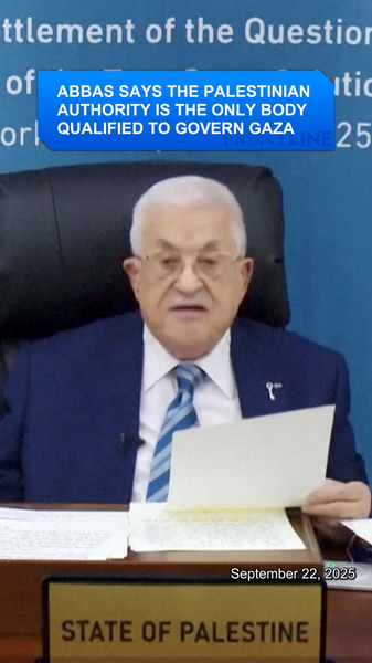 Abbas Urges Palestinian Authority Governance in Gaza Post-Conflict Abbas_Urges_Palestinian_Authority_Governance_in_Gaza_Post_Conflict video poster