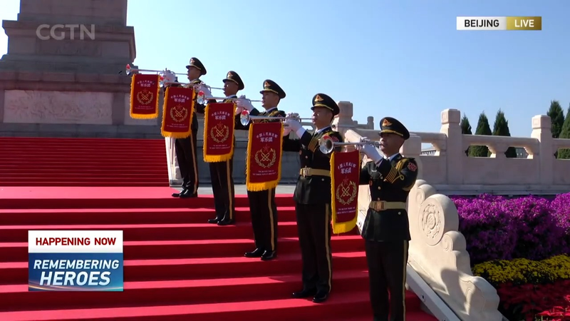 PLA Trumpeters Honor Martyrs in Solemn Tiananmen Ceremony PLA_Trumpeters_Honor_Martyrs_in_Solemn_Tiananmen_Ceremony video poster