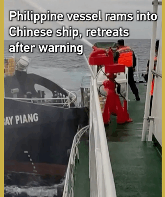 Philippine Ship Rams Chinese Coast Guard Vessel in South China Sea Philippine_Ship_Rams_Chinese_Coast_Guard_Vessel_in_South_China_Sea video poster