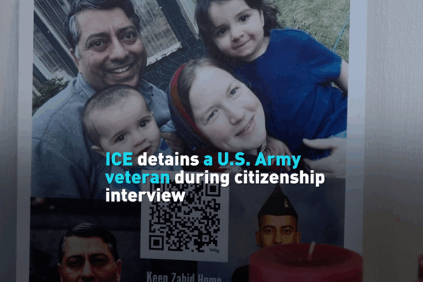 U.S. Army Veteran Detained During Citizenship Interview Sparks Outcry U_S__Army_Veteran_Detained_During_Citizenship_Interview_Sparks_Outcry video poster