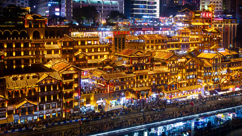 Chongqing’s Hongyadong Lights Up as National Day Tourism Booms Chongqing_s_Hongyadong_Lights_Up_as_National_Day_Tourism_Booms