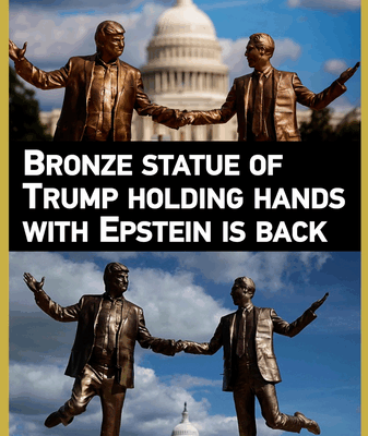 Controversial Trump-Epstein Statue Reemerges Amid US Government Shutdown Controversial_Trump_Epstein_Statue_Reemerges_Amid_US_Government_Shutdown video poster