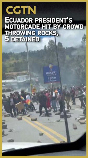 Ecuador President’s Motorcade Attacked Amid Subsidy Protests, 5 Detained Ecuador_President_s_Motorcade_Attacked_Amid_Subsidy_Protests__5_Detained video poster