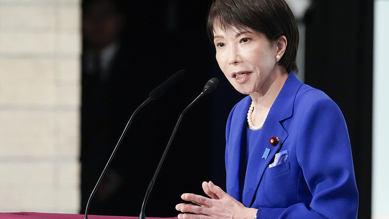 MHQKJVS3XJJQIVU80OVC - Khabar Asia Japan’s Ruling Party Elects Sanae Takaichi, Reviving Abenomics Focus
