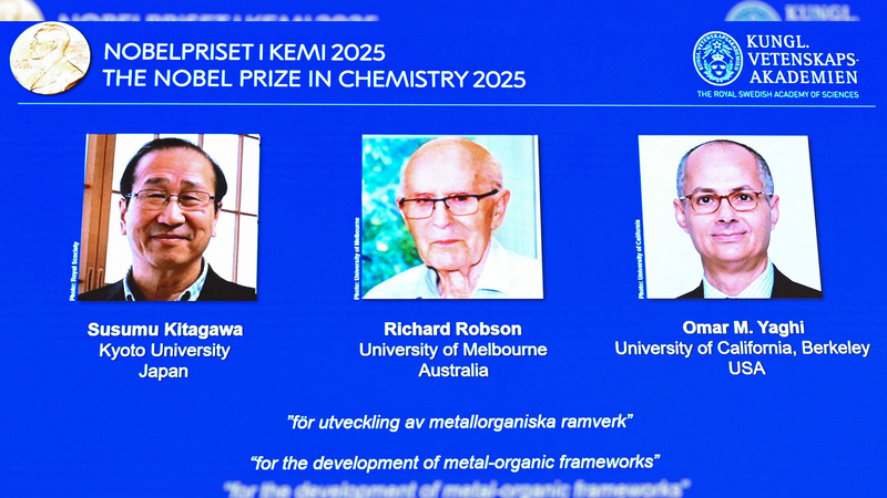 Nobel Chemistry Prize Honors Pioneers of ‘Molecular Sponges’ with Climate Solutions Nobel_Chemistry_Prize_Honors_Pioneers_of__Molecular_Sponges__with_Climate_Solutions
