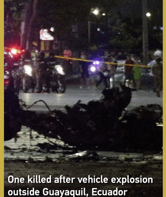 Vehicle Explosion in Guayaquil Leaves One Dead, Several Injured Vehicle_Explosion_in_Guayaquil_Leaves_One_Dead__Several_Injured video poster