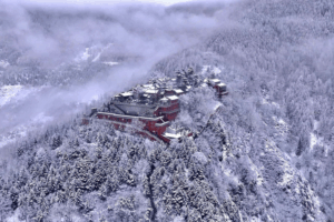 Mount_Wutai_s_First_Winter_Snowfall_Transforms_Landscape_into_Serene_Wonderland video poster