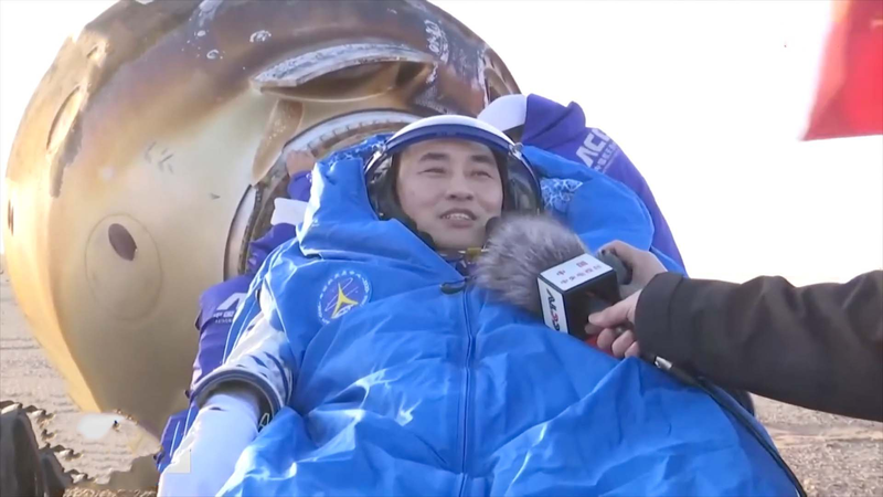 Shenzhou_20_Astronaut_Exits_Capsule_After_Successful_Landing video poster