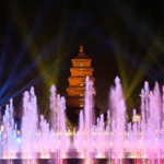 Xi_an_s_Giant_Wild_Goose_Pagoda_Illuminated_by_Dazzling_Music_Fountain_Show video poster