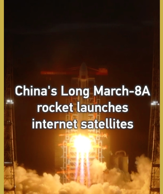China_Launches_Long_March_8A_Rocket_with_Internet_Satellites video poster