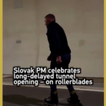 Slovak_PM_Rollerblades_Through_Newly_Opened_Tunnel_After_30_Year_Wait video poster