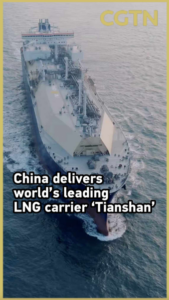 China_Launches_Advanced_LNG_Carrier_Tianshan_Ahead_of_Schedule video poster