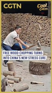 China’s Wood-Chopping Craze Becomes Unlikely Stress Reliever in 2026 video poster