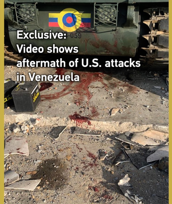Exclusive_Footage_Reveals_Aftermath_of_U_S__Strikes_in_Venezuela video poster