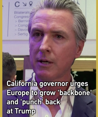 Newsom_Urges_Europe_to_Stand_Firm_Against_Trump_at_Davos_2026 video poster