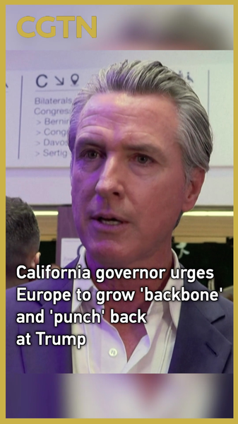 Newsom_Urges_Europe_to_Stand_Firm_Against_Trump_at_Davos_2026 video poster