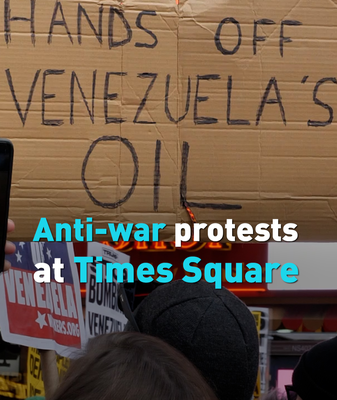Times_Square_Rally_Condemns_U_S__Military_Action_in_Venezuela video poster