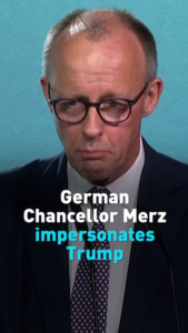 German_Chancellor_Merz_Mimics_Trump_at_CDU_Rally video poster