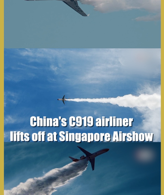 China’s C919 Airliner Debuts at Singapore Airshow, Eyes Global Market video poster