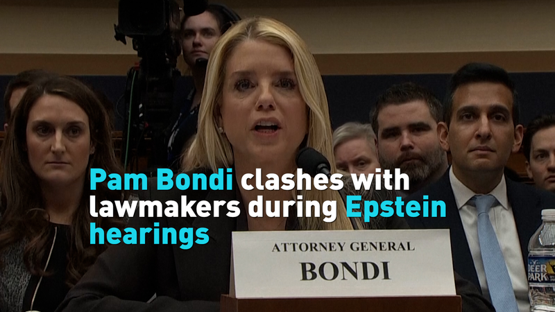 Pam_Bondi_Faces_Lawmakers_in_Epstein_Files_Hearing_Scrutiny video poster