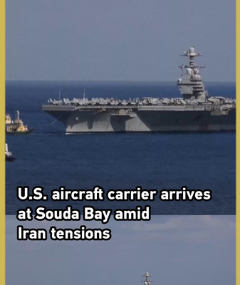 U_S__Aircraft_Carrier_Docks_in_Crete_Amid_Rising_Iran_Tensions video poster